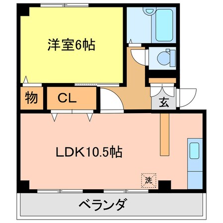 昭和町七丁目 徒歩4分 3階の物件間取画像